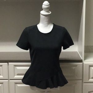 J Crew Gray Peplum Jersey T-Shirt - Size Small